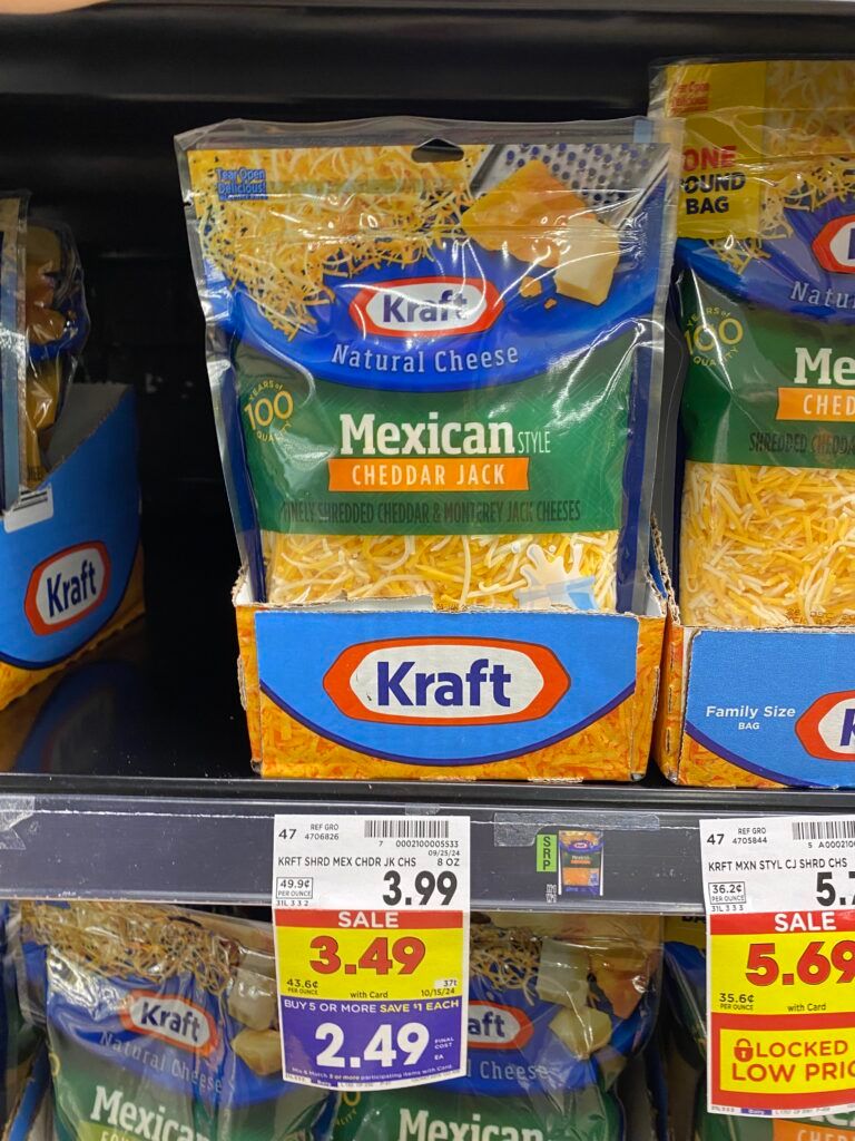 Kraft Shredded Cheese kroger shelf image (1)