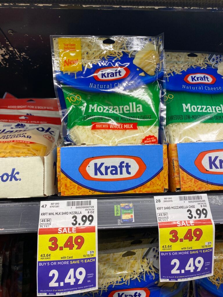 Kraft Shredded Cheese kroger shelf image (1)