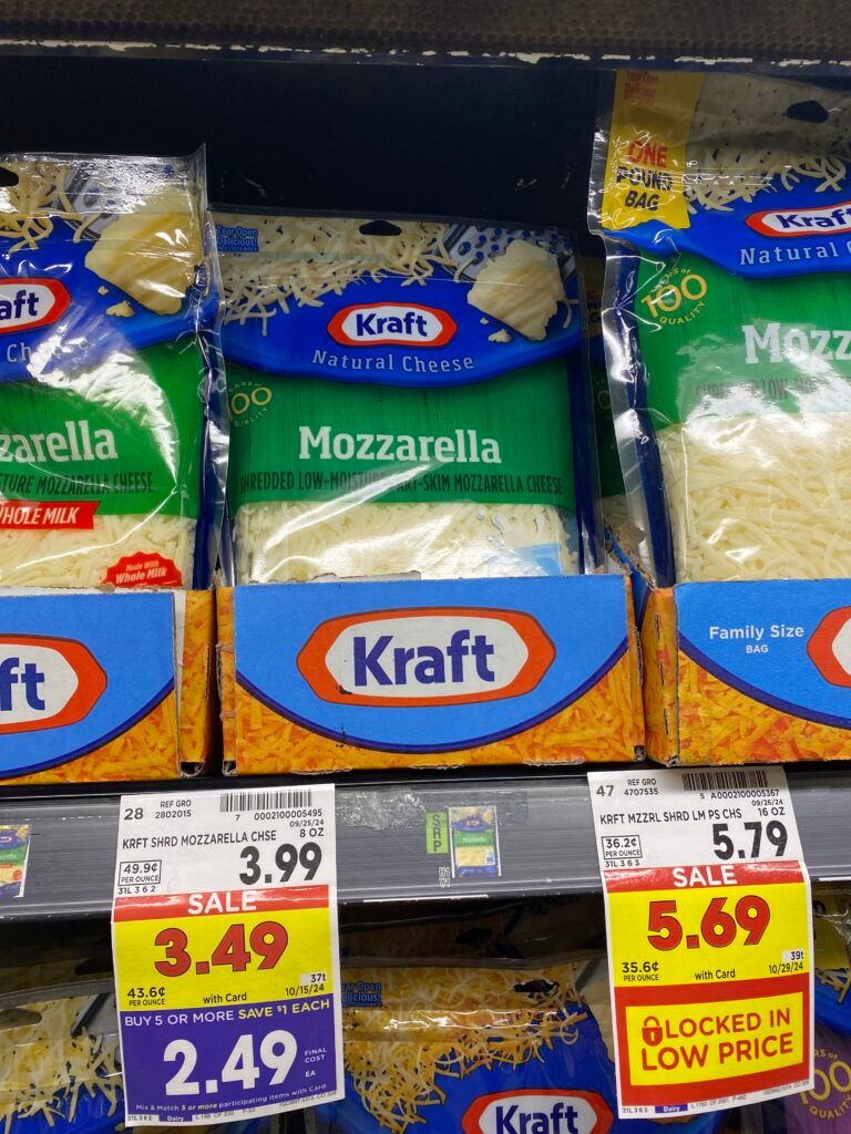 Kraft Shredded Cheese kroger shelf image (1)