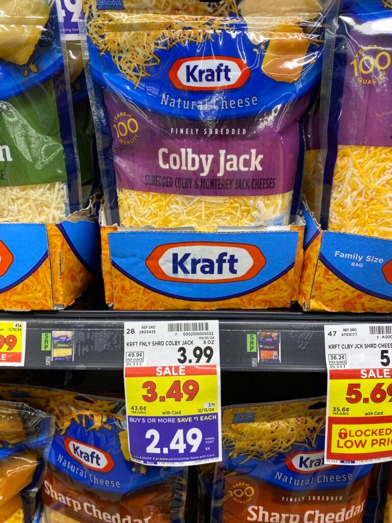 Kraft Shredded Cheese kroger shelf image (1)