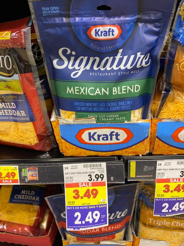 Kraft Shredded Cheese kroger shelf image (1)