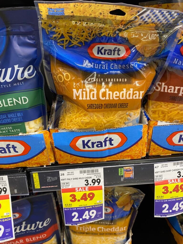 Kraft Shredded Cheese kroger shelf image (1)