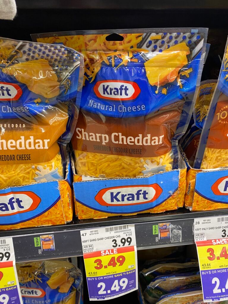 Kraft Shredded Cheese kroger shelf image (1)