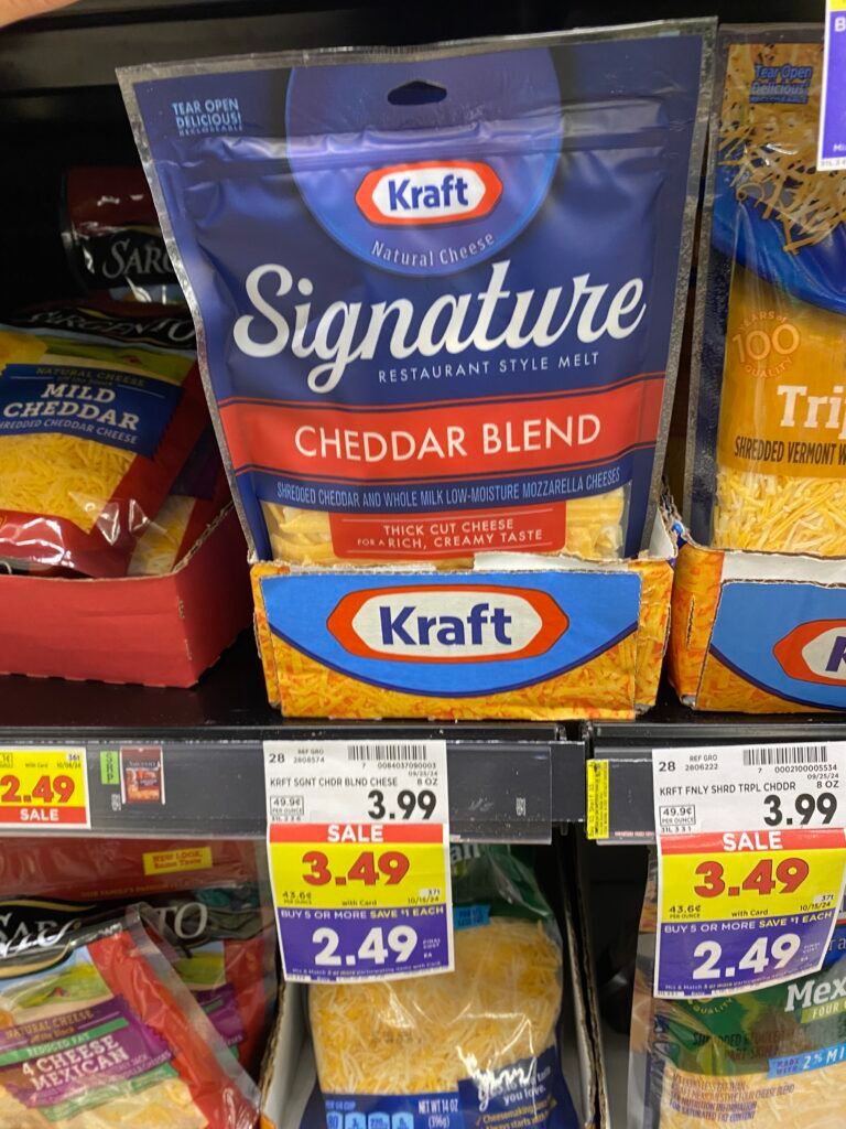 Kraft Shredded Cheese kroger shelf image (1)