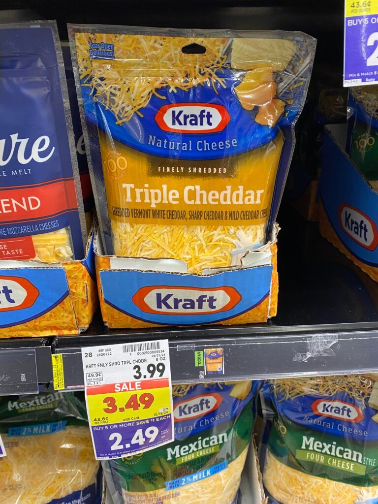 Kraft Shredded Cheese kroger shelf image (1)