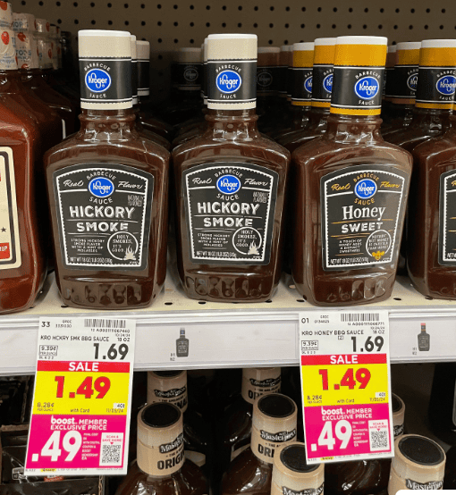 Kroger BBQ Sauce Shelf Image