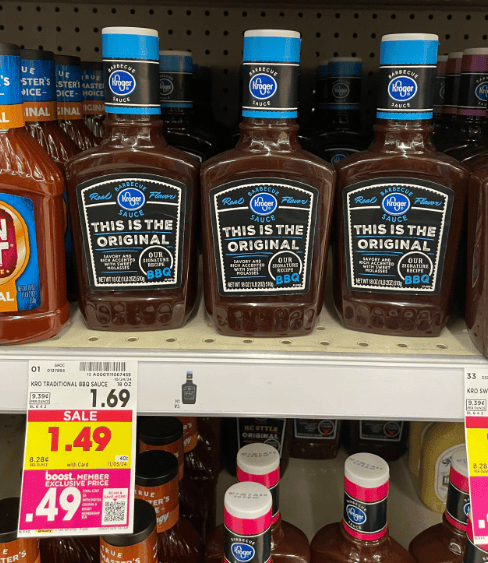 Kroger BBQ Sauce Shelf Image