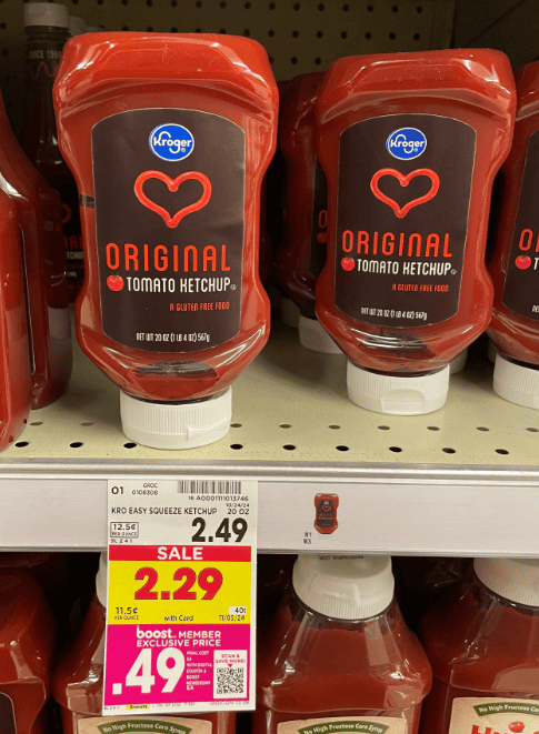 Kroger Ketchup Shelf Image