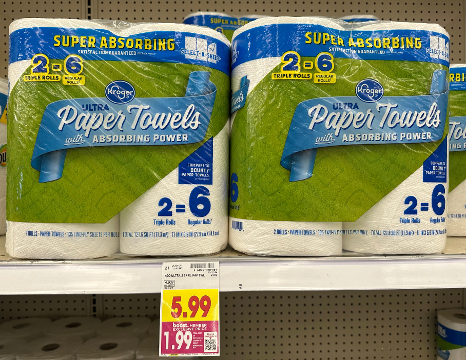 Kroger Paper Towels Shelf IMage