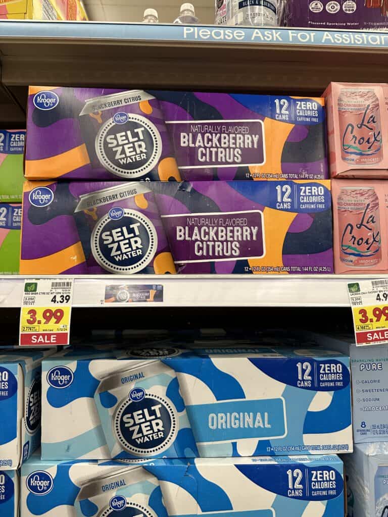 Kroger Seltzer Water Shelf Image