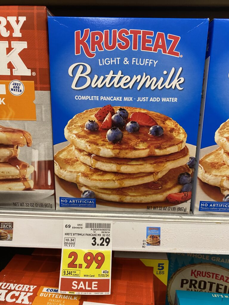 krusteaz buttermilk pancake mix kroger shelf image