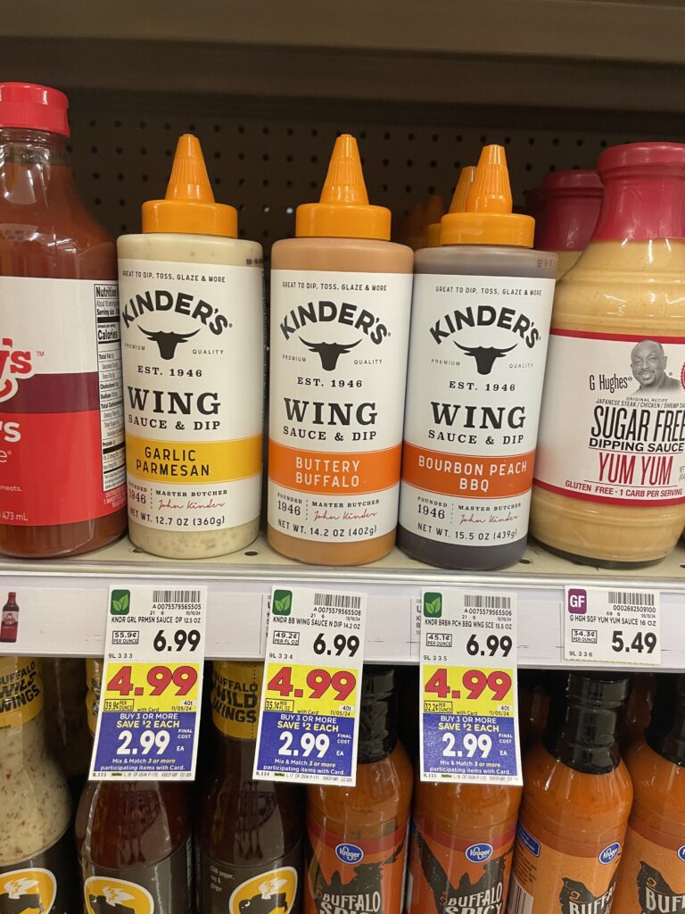 Kinder's Dipping Sauces Kroger shelf image