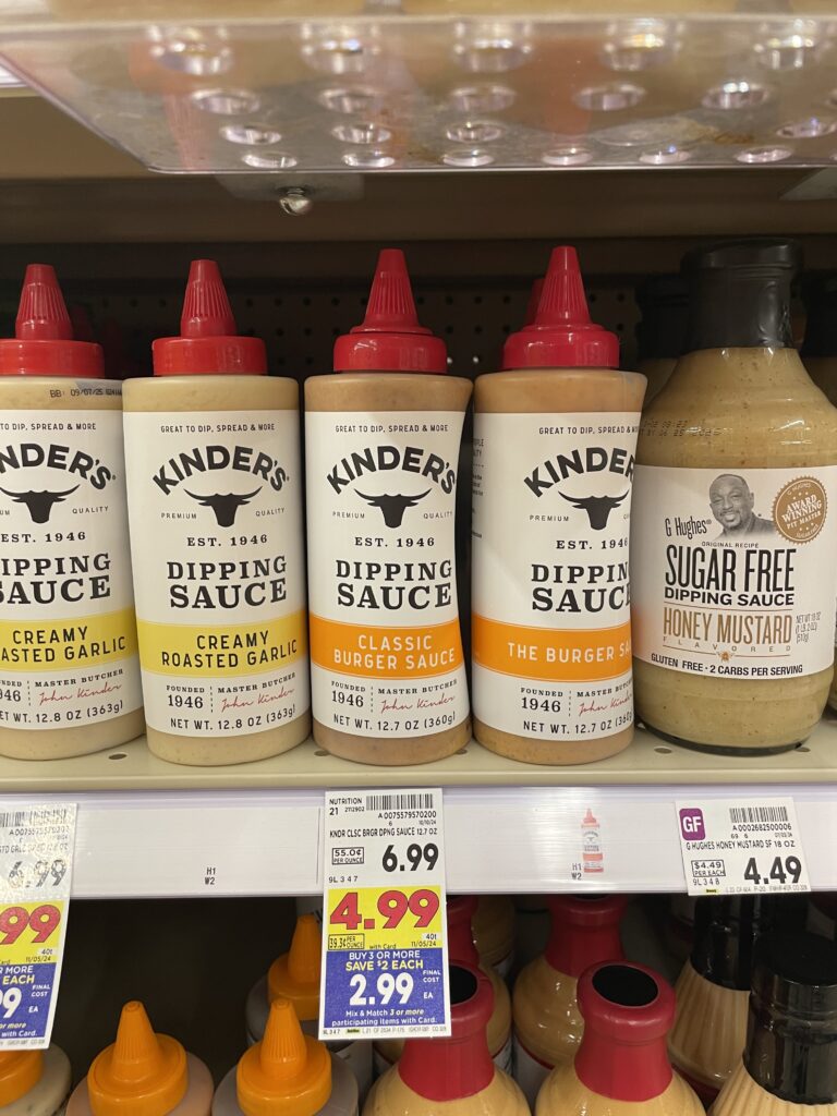 Kinder's Dipping Sauces Kroger shelf image