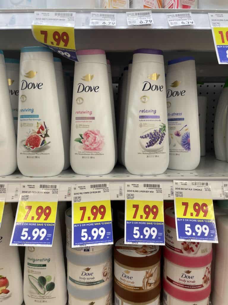 Dove Body Wash Kroger Shelf Image