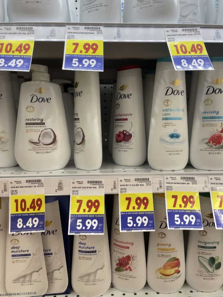 Dove Body Wash Kroger Shelf Image