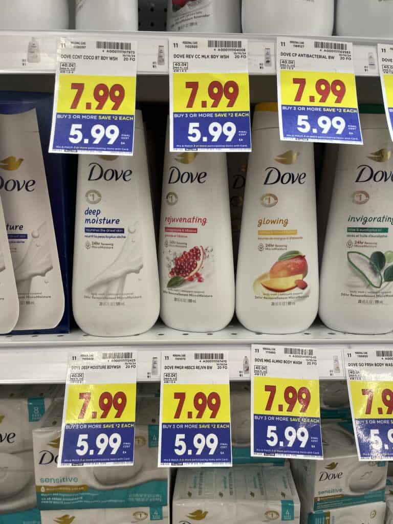 Dove Body Wash Kroger Shelf Image