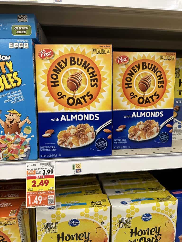 post cereal kroger shelf image