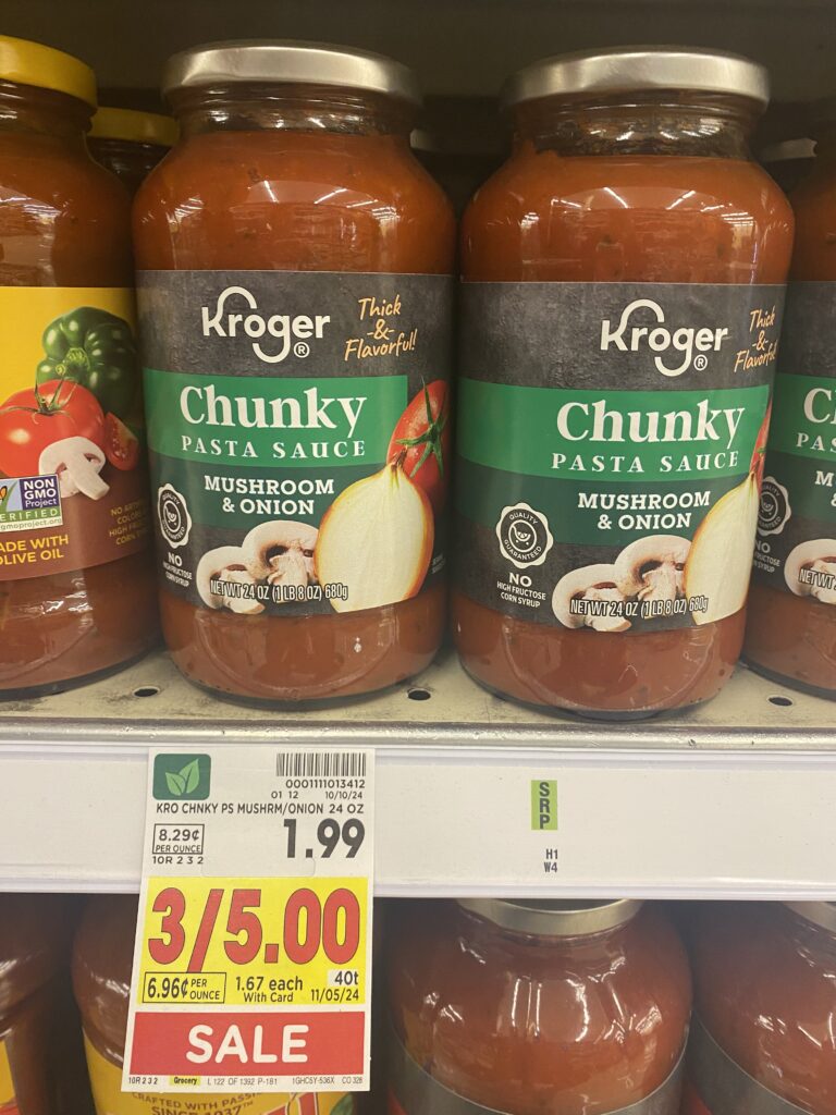 Kroger Pasta Sauce Shelf Image