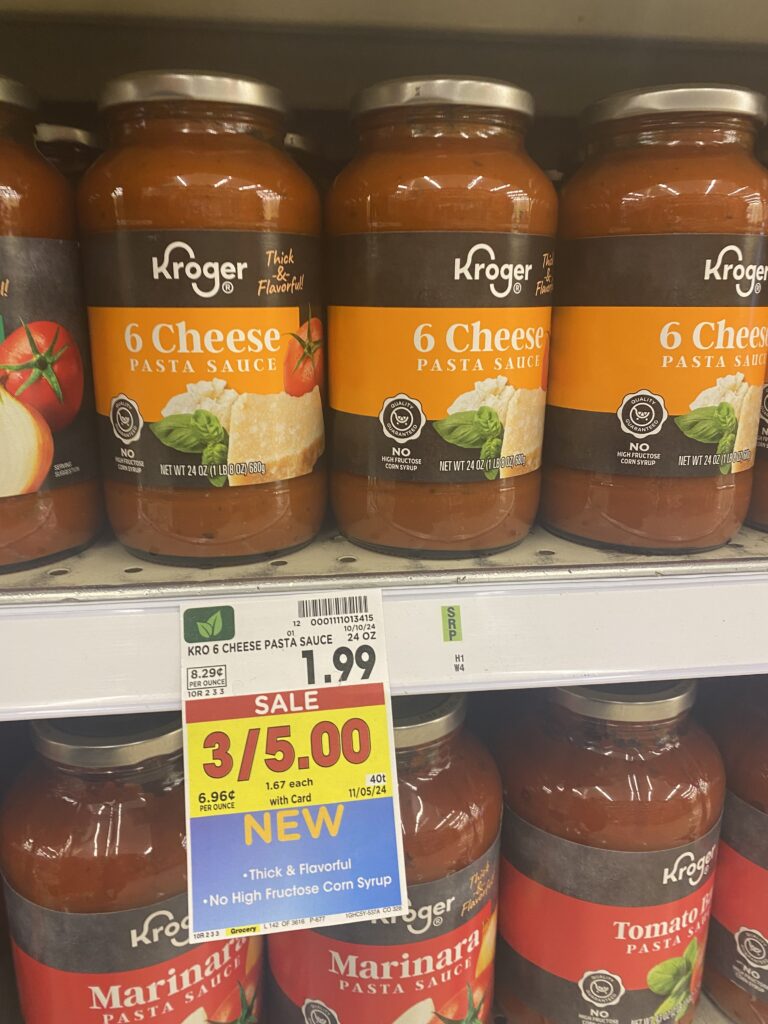 Kroger Pasta Sauce Shelf Image