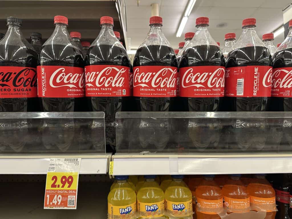 coca cola classic and zero sugar kroger shelf image