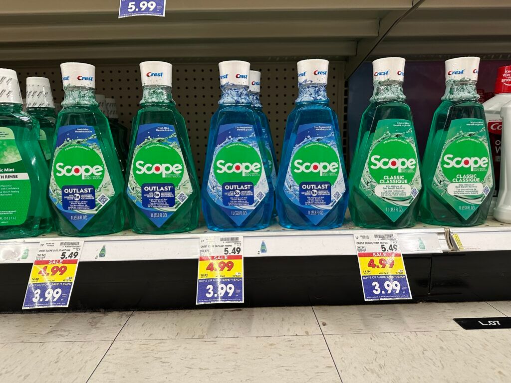 crest scope mouthwash kroger shelf image