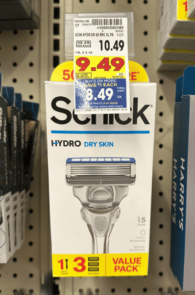 Schick Razors Kroger Shelf Image1