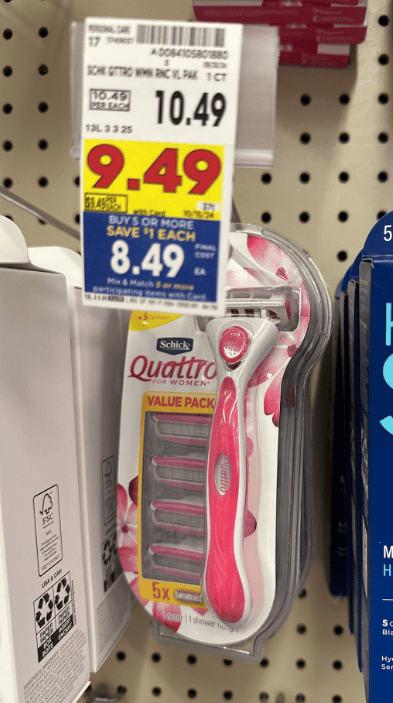 Schick Razors Kroger Shelf Image1