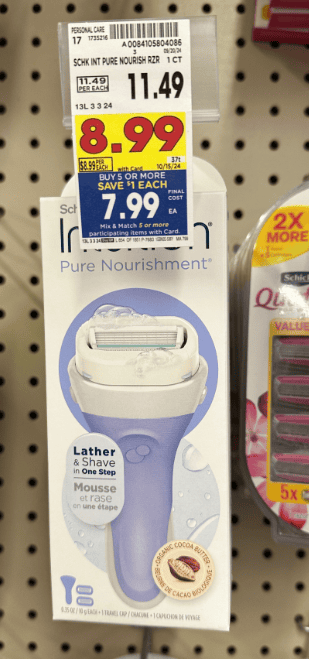 Schick Razors Kroger Shelf Image1