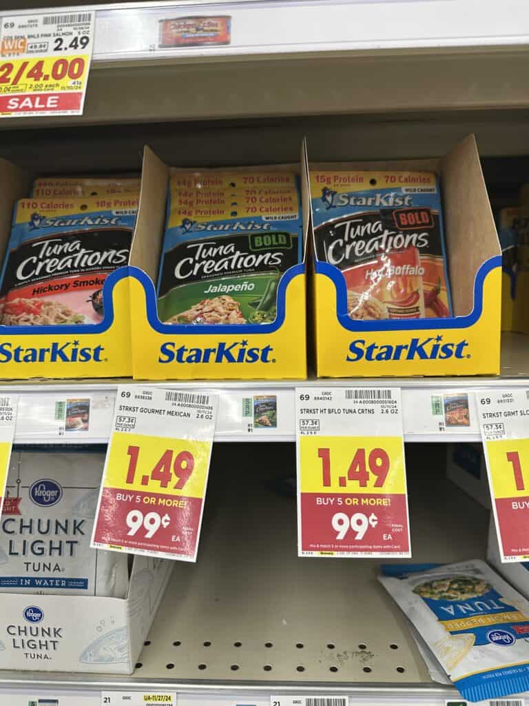 tarkist Tuna Pouches Kroger Shelf Image 