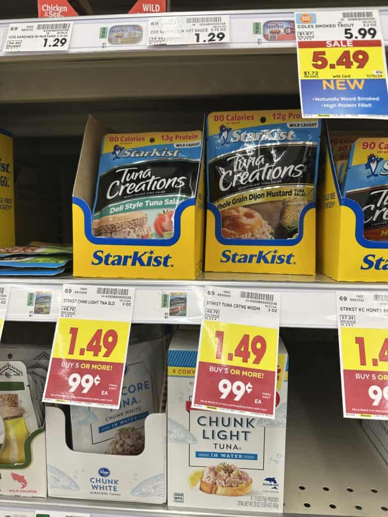 tarkist Tuna Pouches Kroger Shelf Image 