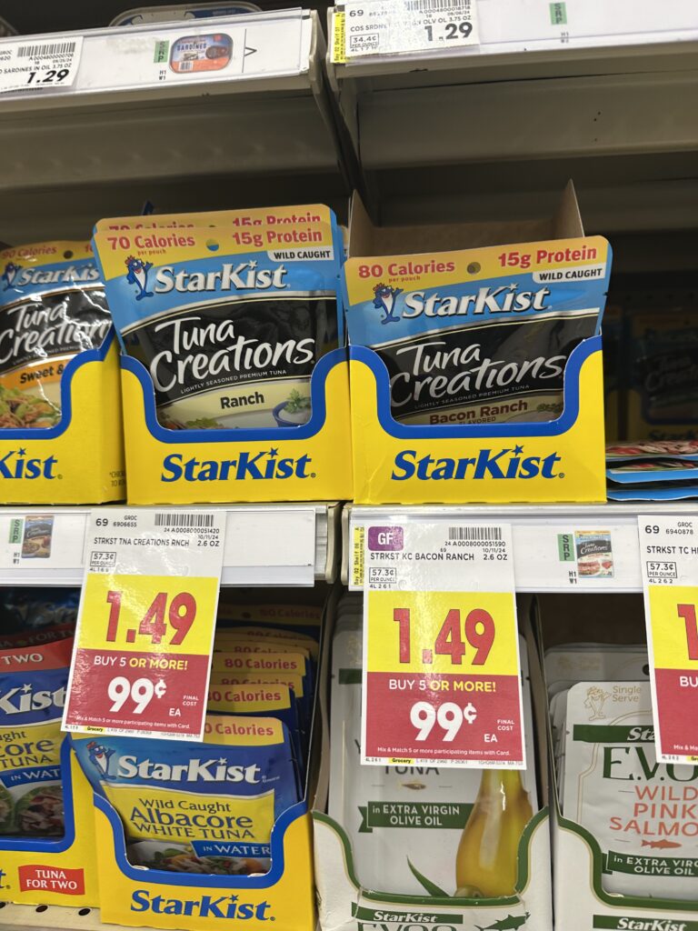 tarkist Tuna Pouches Kroger Shelf Image 