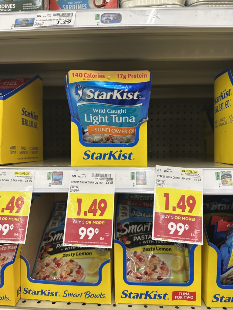 tarkist Tuna Pouches Kroger Shelf Image 