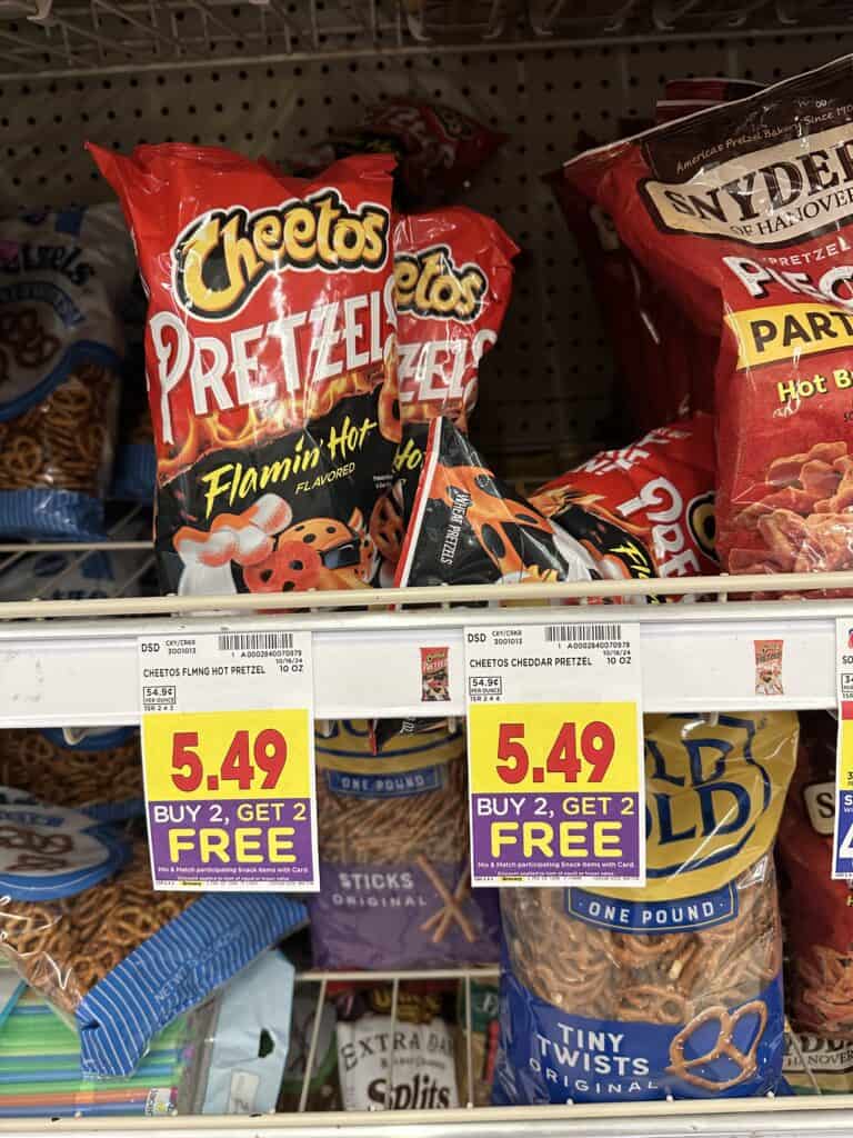 Sun Chips. Lays Kettle Chips, Tostitos, Fritos and Cheetos Kroger Shelf Image