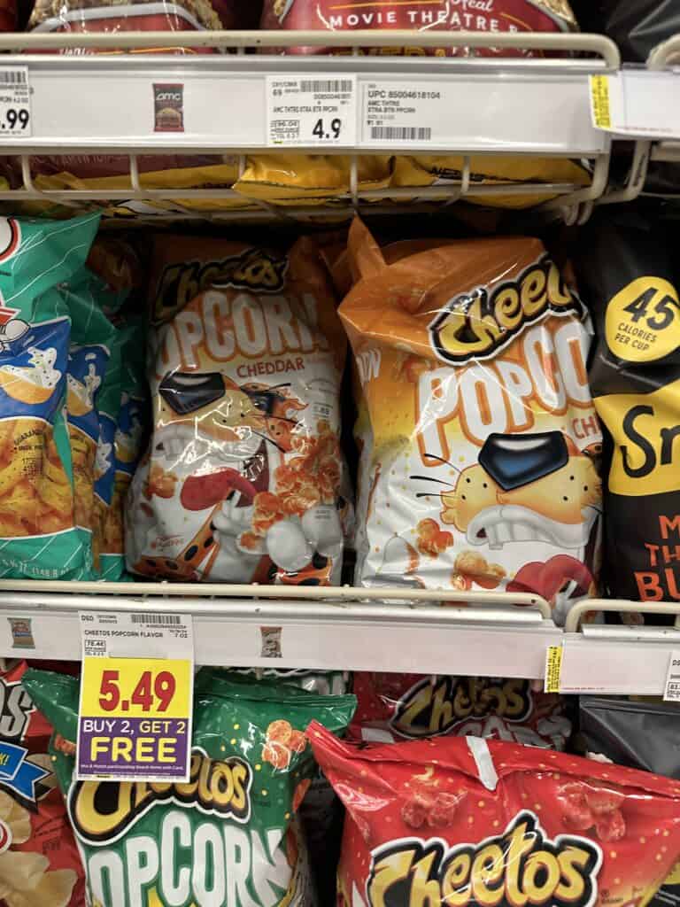 Sun Chips. Lays Kettle Chips, Tostitos, Fritos and Cheetos Kroger Shelf Image