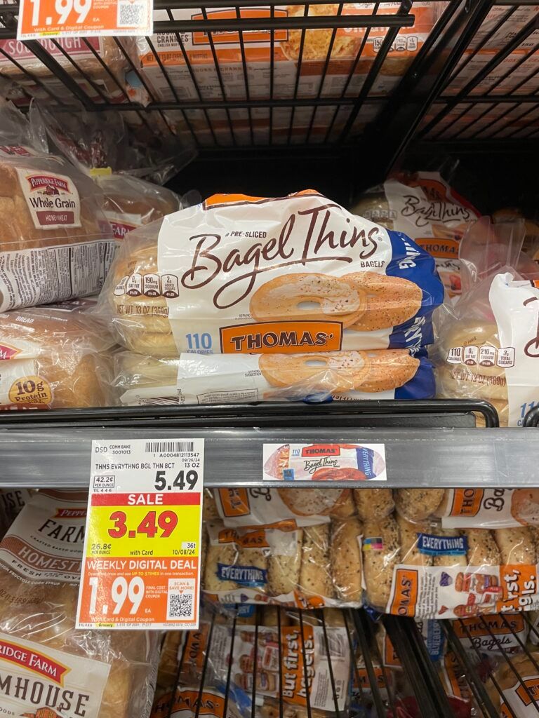 Thomas' Swirl Bread, Muffins and Bagels Kroger Shelf Image