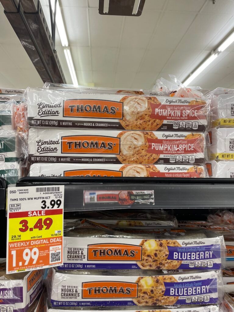 Thomas' Swirl Bread, Muffins and Bagels Kroger Shelf Image