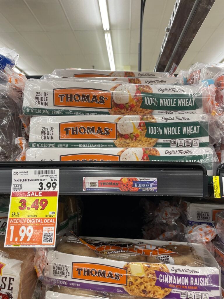 Thomas' Swirl Bread, Muffins and Bagels Kroger Shelf Image