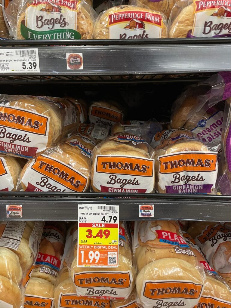 Thomas' Swirl Bread, Muffins and Bagels Kroger Shelf Image