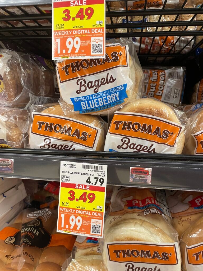 Thomas' Swirl Bread, Muffins and Bagels Kroger Shelf Image