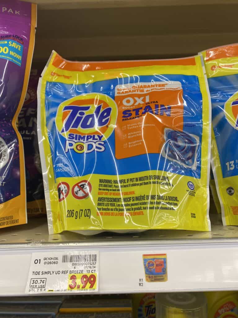 Tide Simply Detergent kroger shelf image (1)