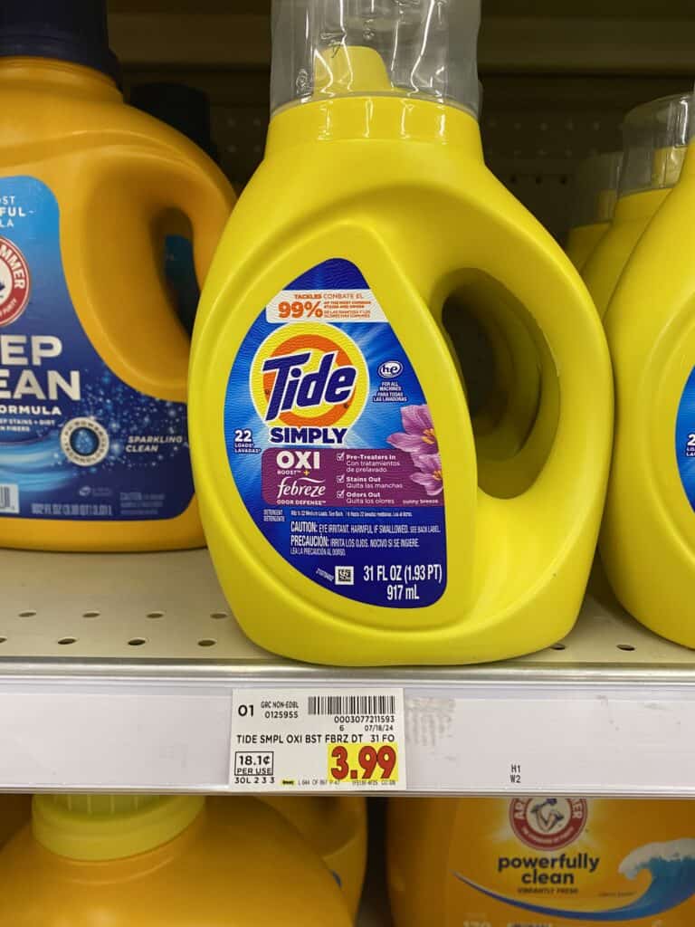 Tide Simply Detergent kroger shelf image (1)