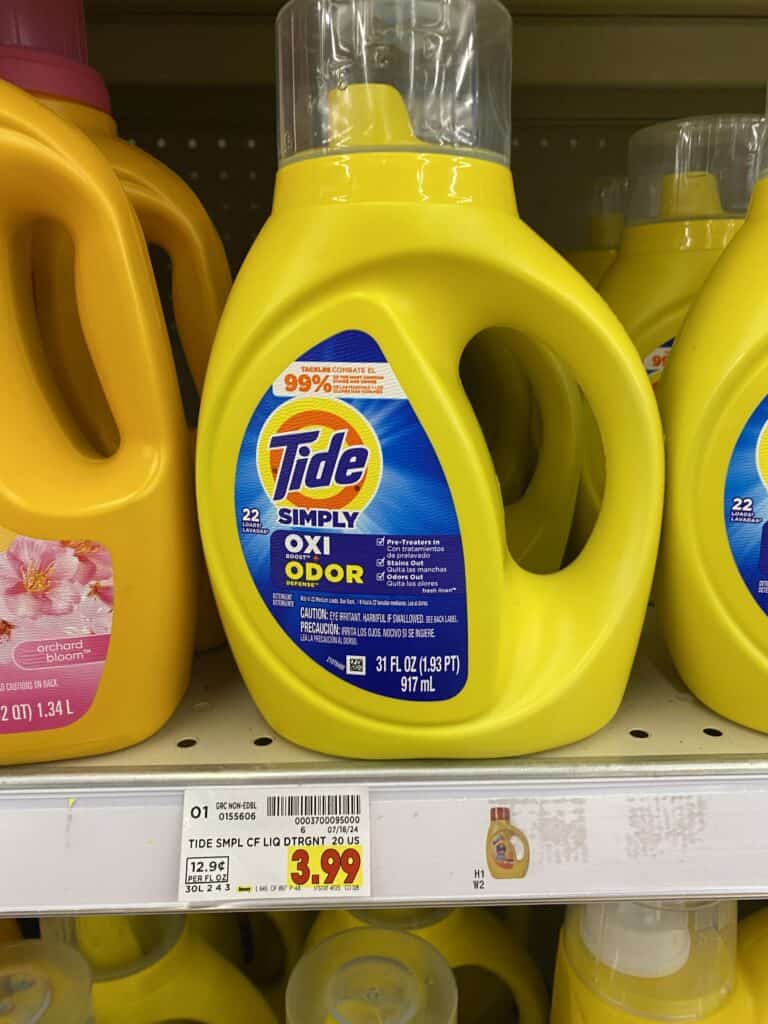 Tide Simply Detergent kroger shelf image (1)