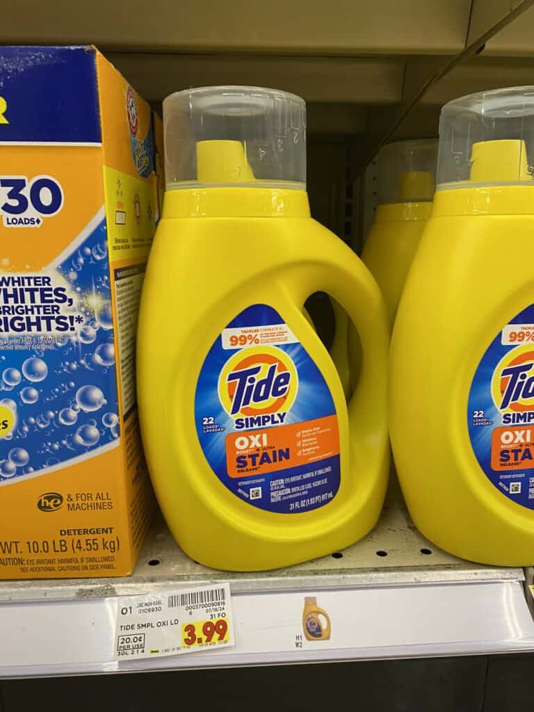 Tide Simply Detergent kroger shelf image (4)