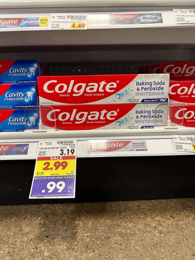 colgate toothpaste kroger shelf image