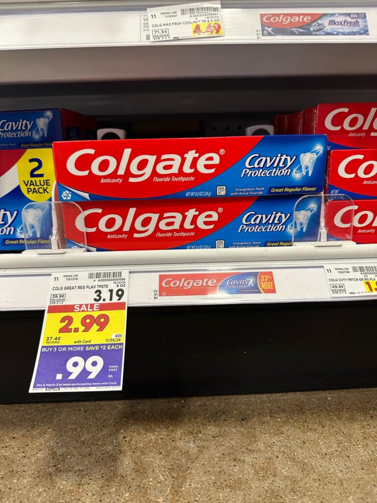 colgate toothpaste kroger shelf image