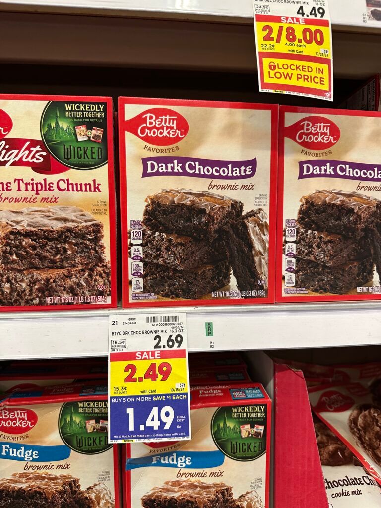 betty crocker brownie mix kroger shelf image