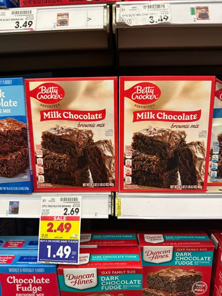 betty crocker brownie mix kroger shelf image