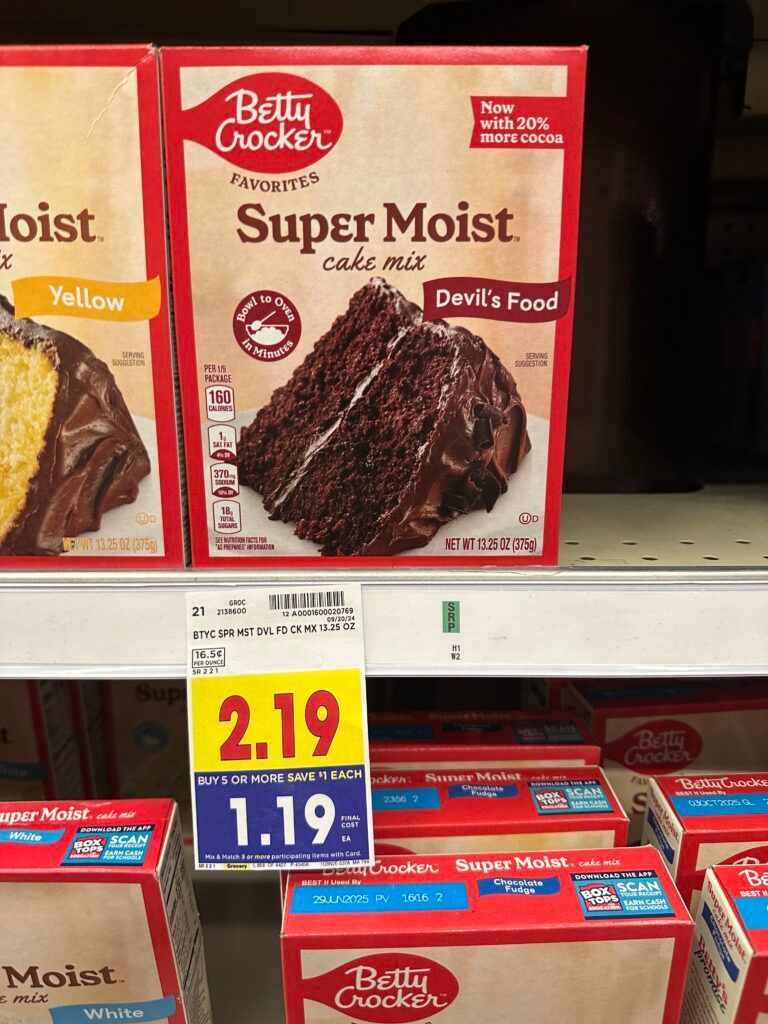 betty crocker cake mix kroger shelf image