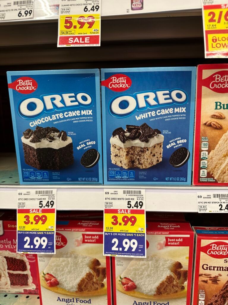 betty crocker oreo cake mix kroger shelf image