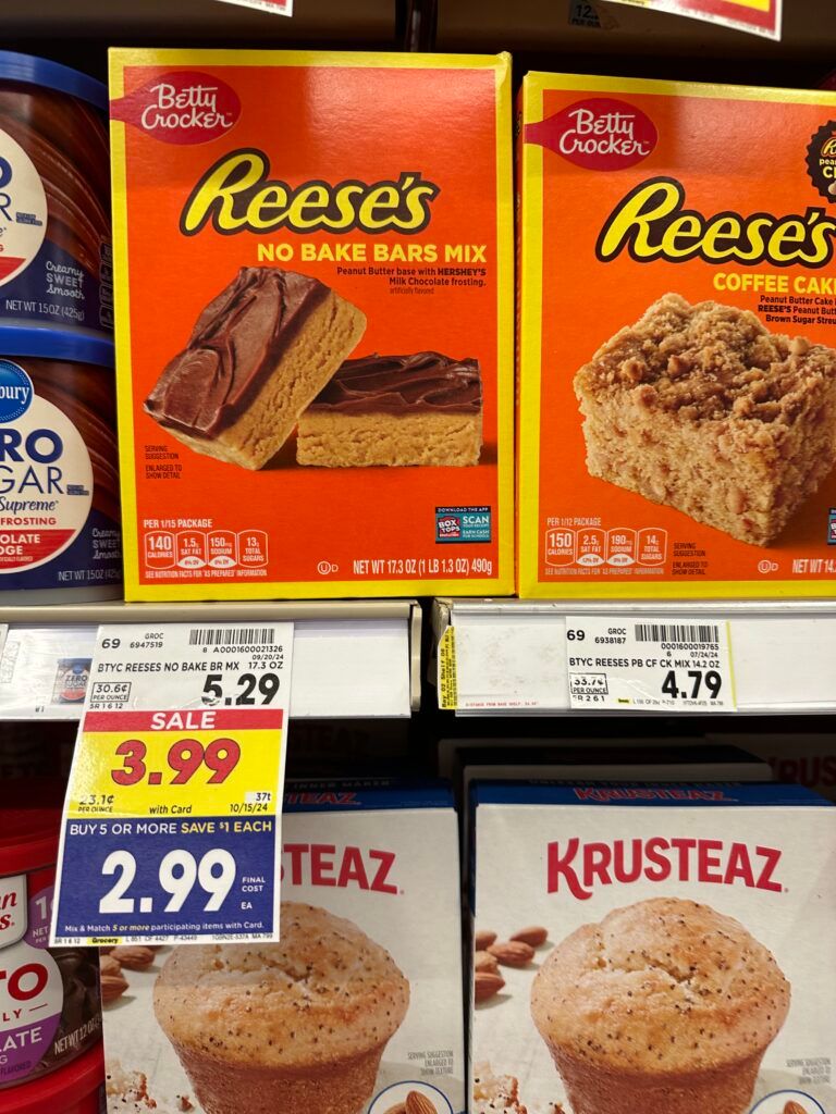 betty crocker oreo and reeses brownie mix kroger shelf image